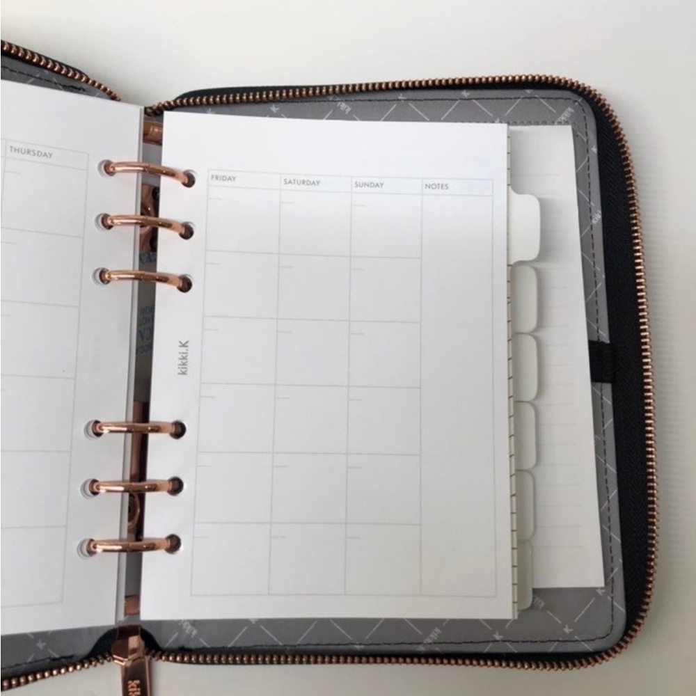 Kikki.K B6 Black Croco Embossed Zippered Planner - Picture 12 of 12
